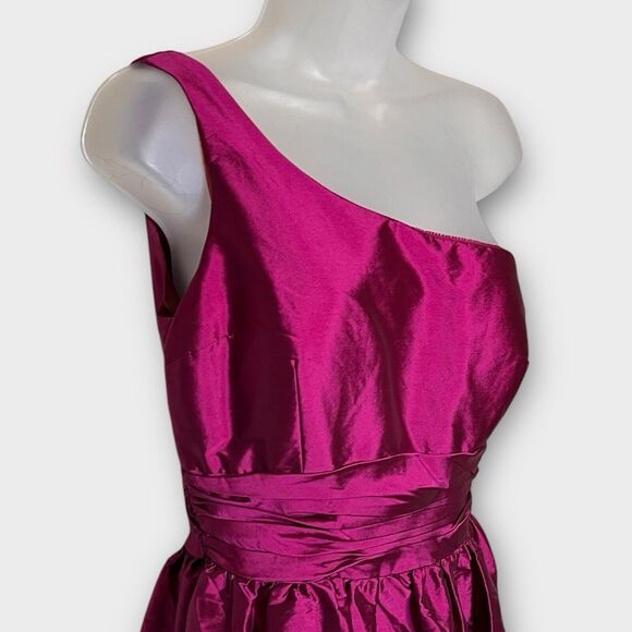 ELIZA J Fuchsia pink One Shoulder Dress Size 8 Cocktail Party Formal Event - Picture 3 of 7